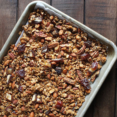 Sweet & Salty Tahini Date Granola