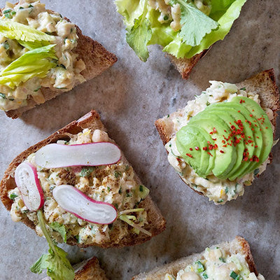 Chickpea "Egg" Salad Tartines