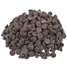 Close up of  Guittard Akoma extra semisweet chocolate chips