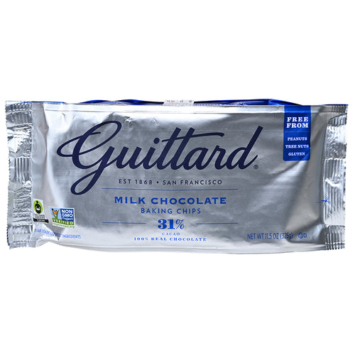 Bag of Guittard milk chocolate chips