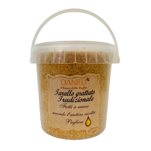 Bucket of Danieli taralli crumbs