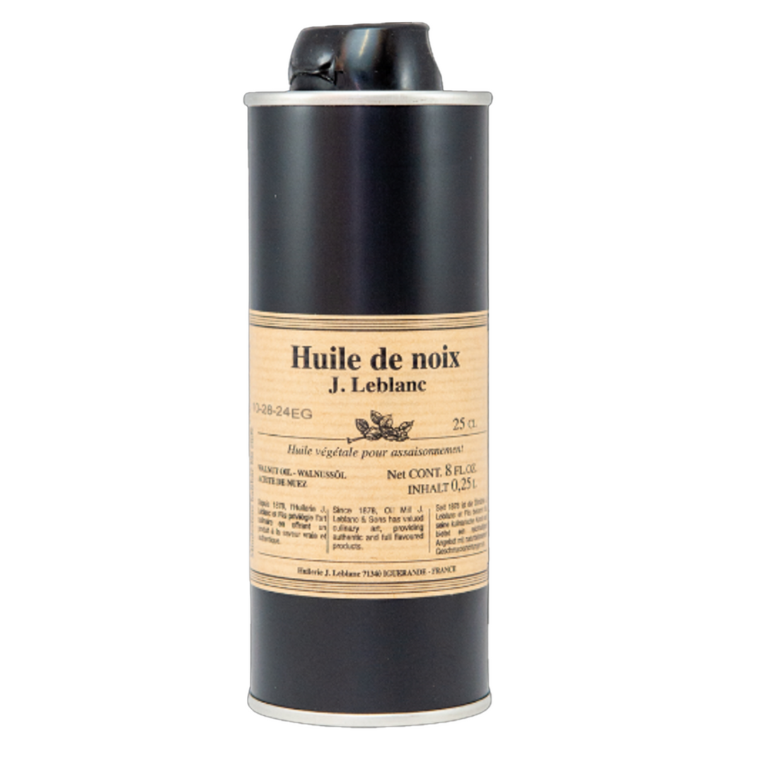 Tin can with a label on a white background