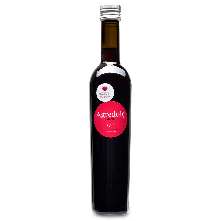 Bottle of Agredolç on a white background