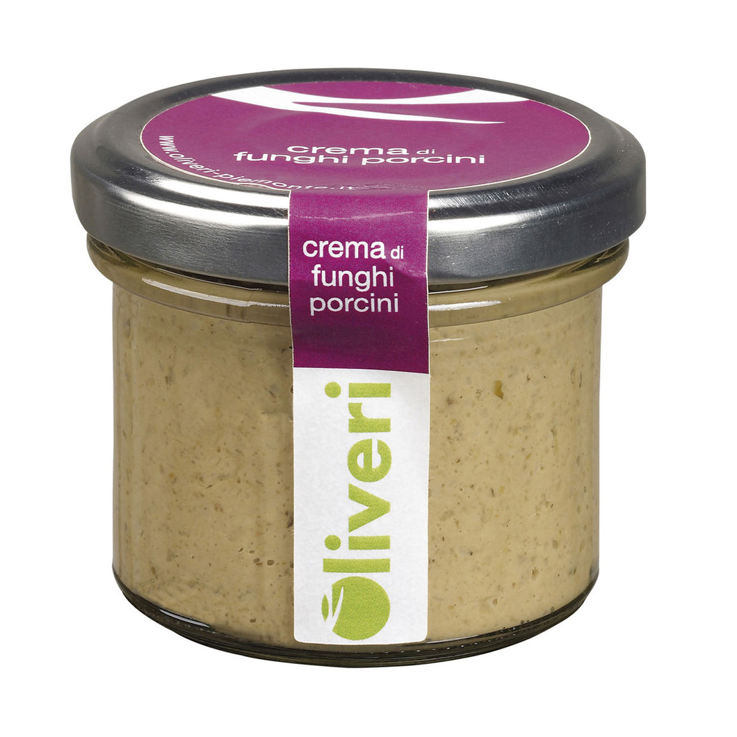 Glass jar of Oliveri Porcini Mushroom Cream