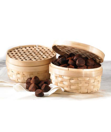 French Bittersweet Chocolate Truffles Wicker Basket