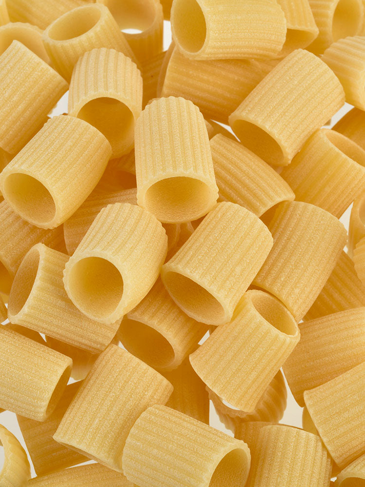 Rustichella d'Abruzzo mezzemaniche pasta close-up
