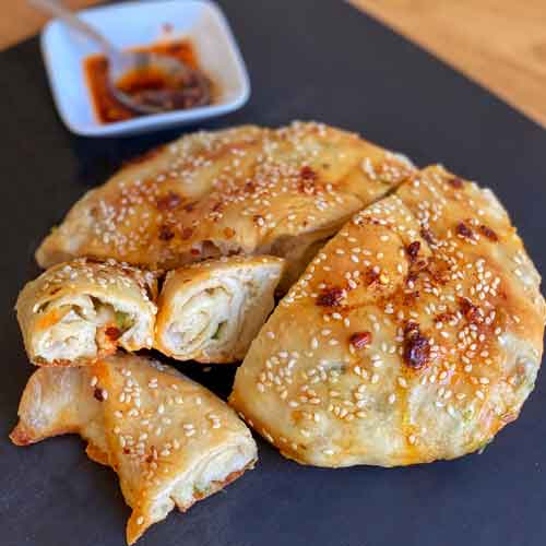 Sesame and Spring Onion Layered Bread