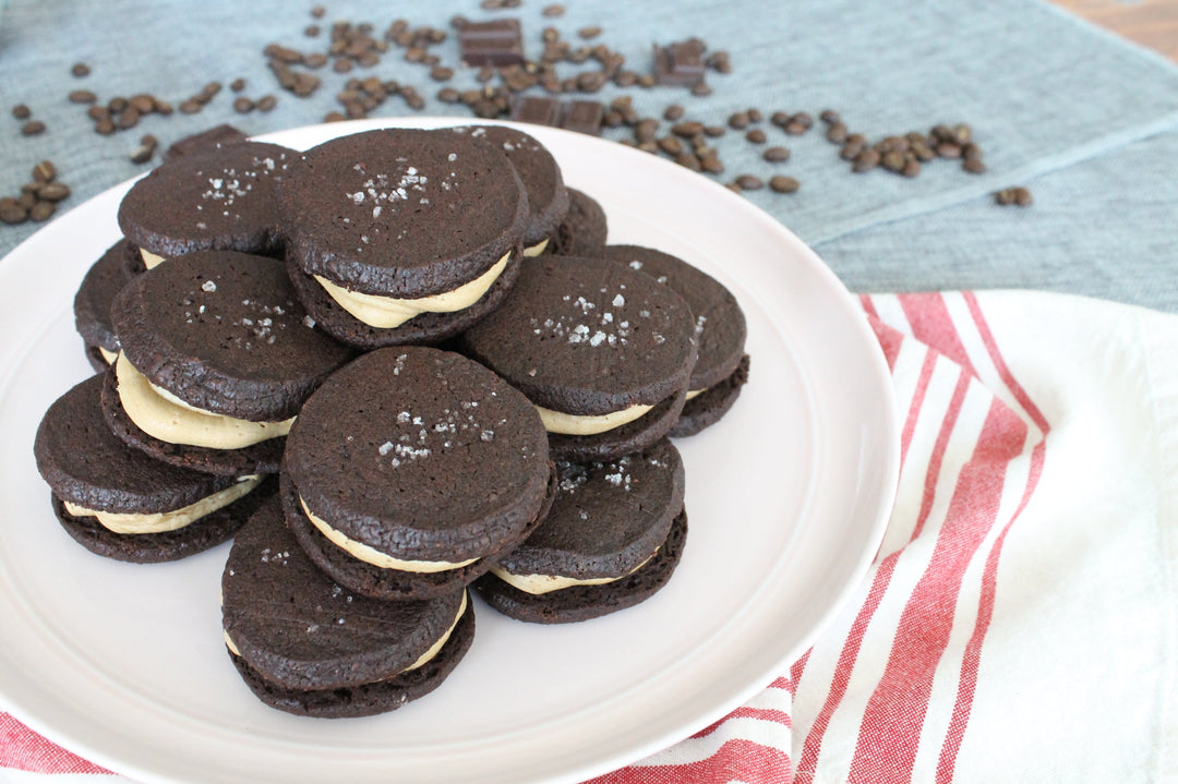 Salted Mocha Sandwich Cookies