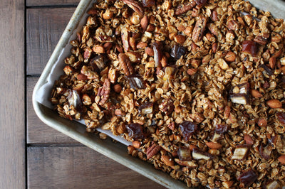 Sweet & Salty Tahini Date Granola