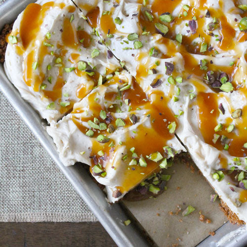 No-Bake Tahini Cheesecake Bars