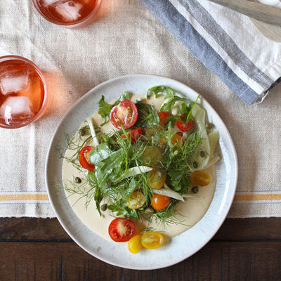 Tomato & Fennel Salad with Lemony Tonnato Sauce