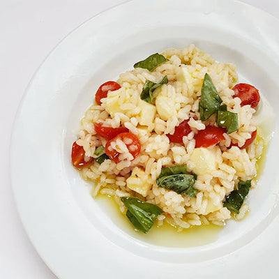 Arborio Insalata Caprese (Rice Salad with Tomatoes, Mozzarella & Basil)