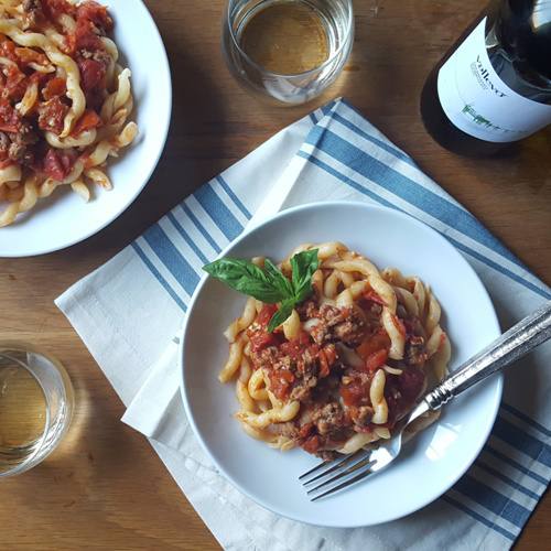 Calabrian Fusilli with Tomato Sauce