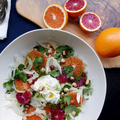Orange and Fennel Salad with Labne