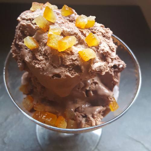 No-Churn Chocolate Orange Ice Cream