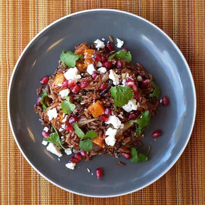 Warm Rice Salad with Aleppo Roasted Squash