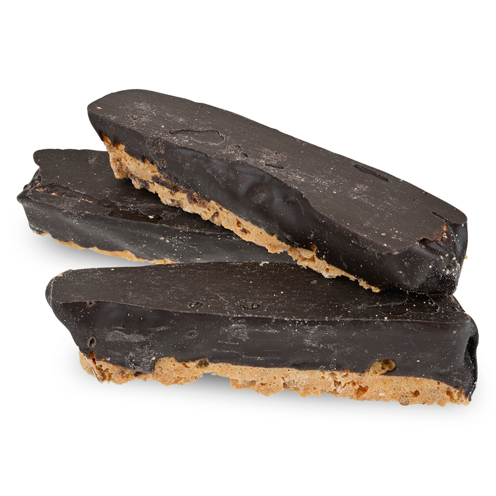 Close up of three Chocolate Biscotti