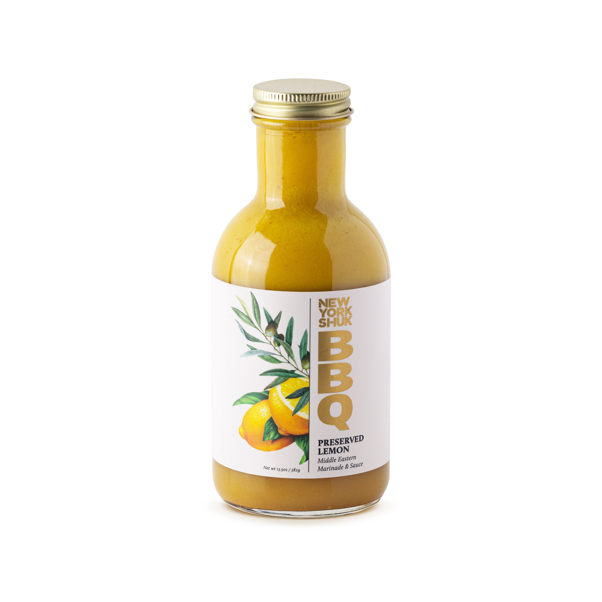Bottle of New York Shuk Preserved Lemon BBQ Sauce
