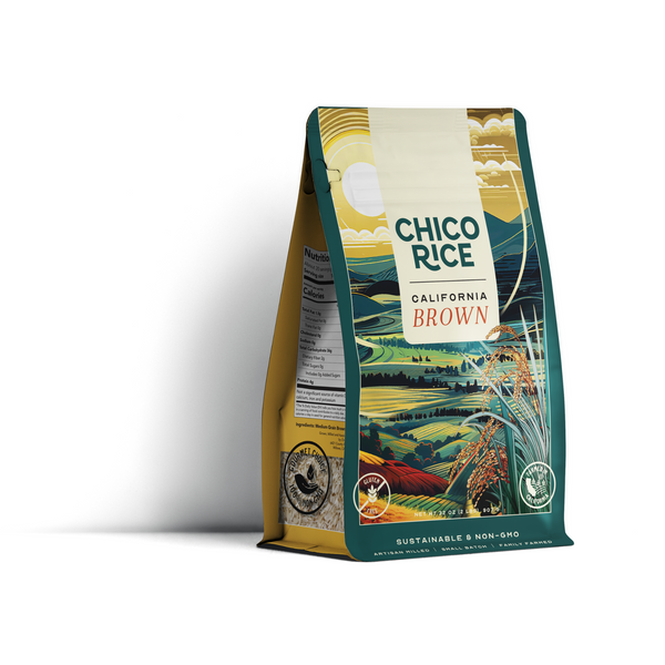 Package of Organic Brown Rice from Chico Rice