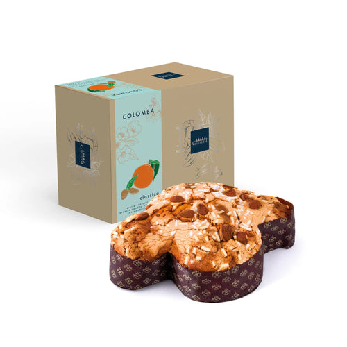 Giraudi Classic colomba cake and the box it arrives in