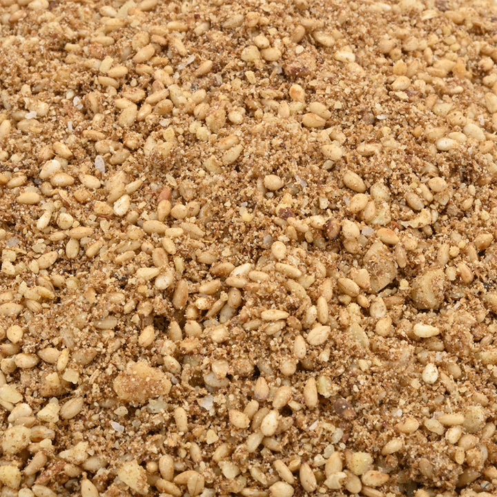 Zoom in of dukkah spice blend