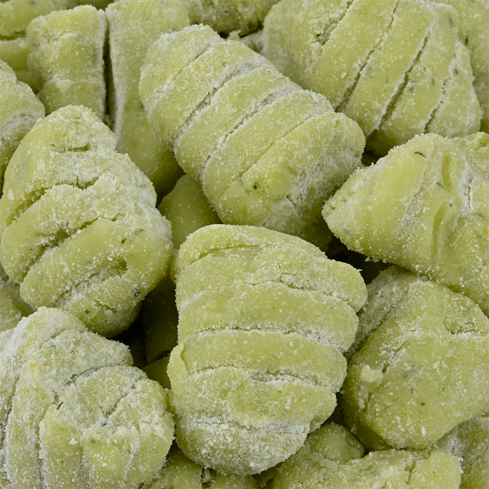 Close up of The Pasta Shop Lemon, Basil & Roasted Garlic Fresh Gnocchi