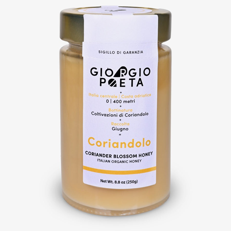 Jar of Giorgio Poeta Coriander Blossom Honey