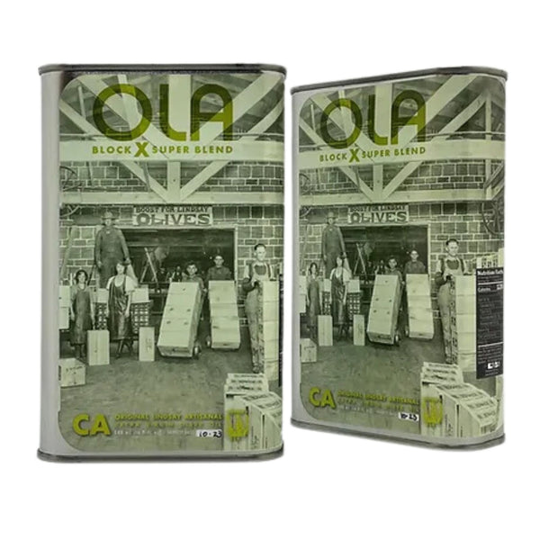 2023 500ml tin of Olivaia OLA Block X Super Blend extra virgin olive oil