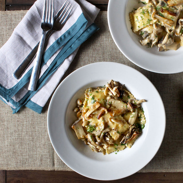 Ravioli with mushrooms