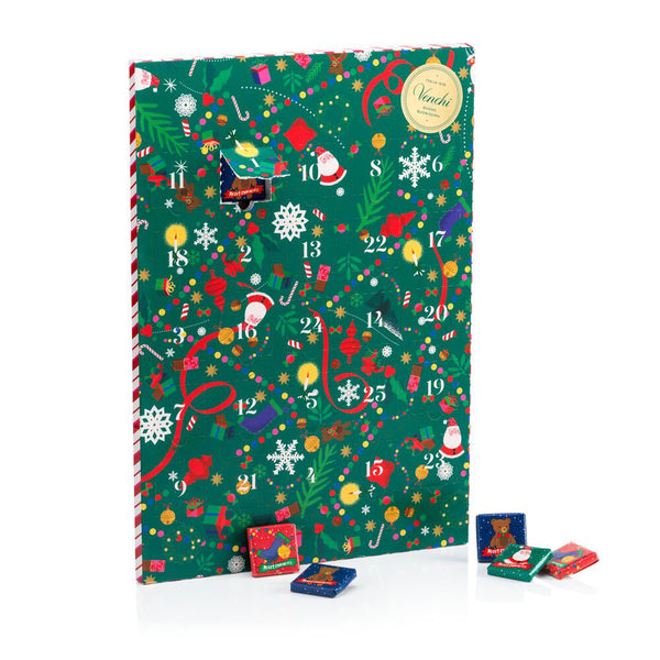 Venchi Advent calendar with pieces of individually wrapped chocolates