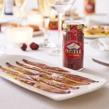 Ortiz anchovy fillets on a plate