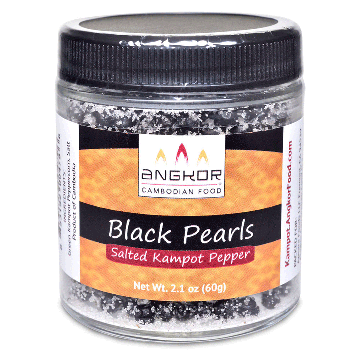 Angkor Cambodian Food Black Pearls (Salted Kampot Pepper)