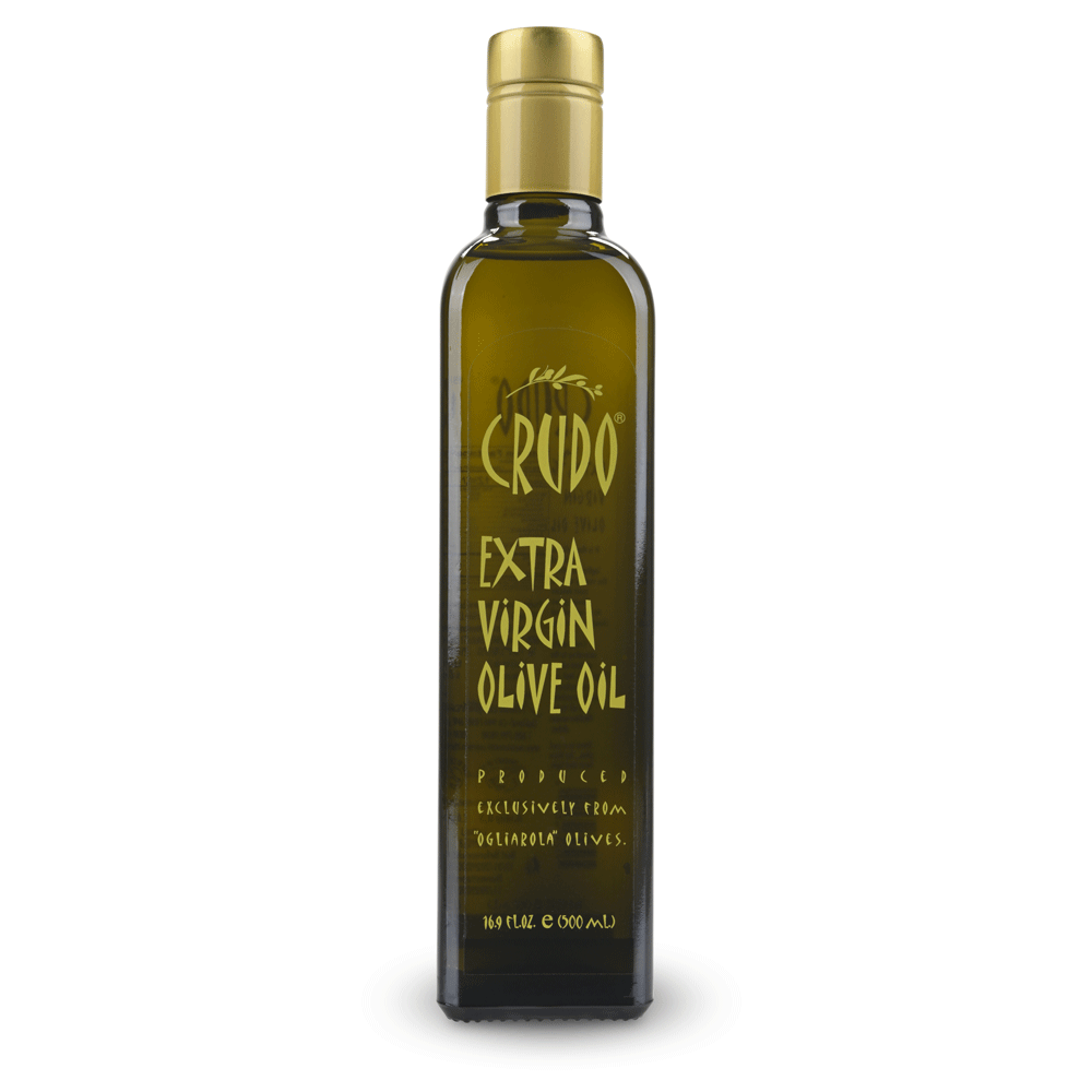 Bottle of Crudo olive oil