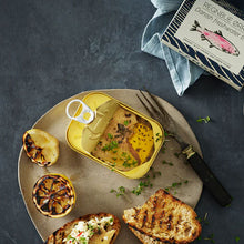 FANGST smoked trout on toast with charred lemon