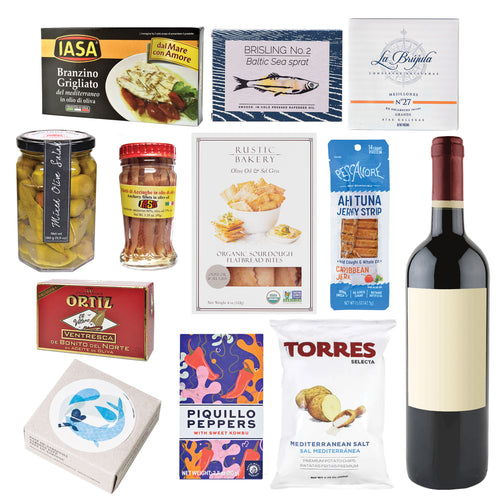 Conservas Gift Box with Wine