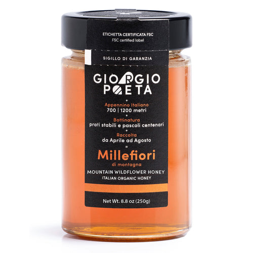 Jar of Giorgio Poeta Millefiori Organic Wildflower Honey