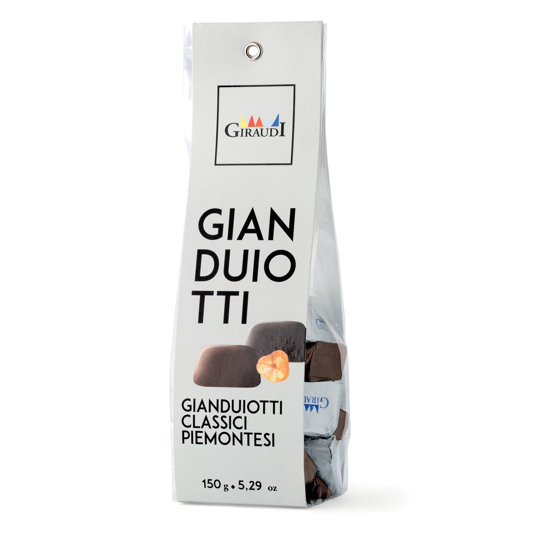 Bag of Giradui dark chocolate gianduiotti