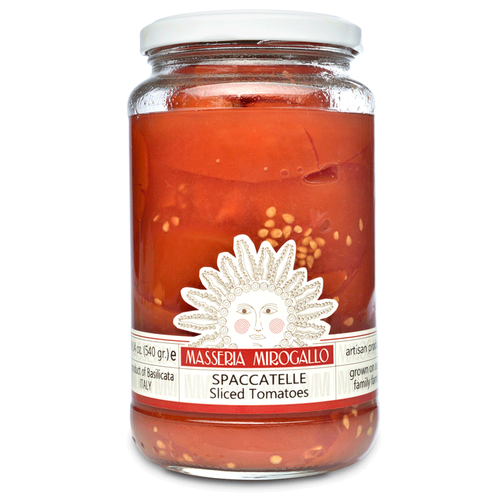 Jar of slices tomatoes