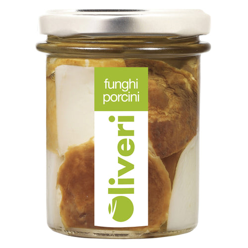 Jar of Oliveri Porcini Mushrooms in Extra Virgin Olive Oil