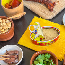 Open tin of Ortiz tuna