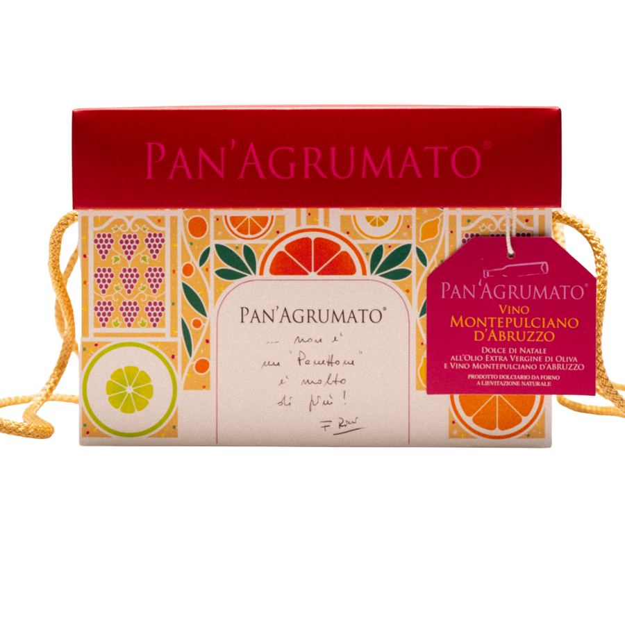 Pan'Agrumato product packaging with colorful design and text on a white background