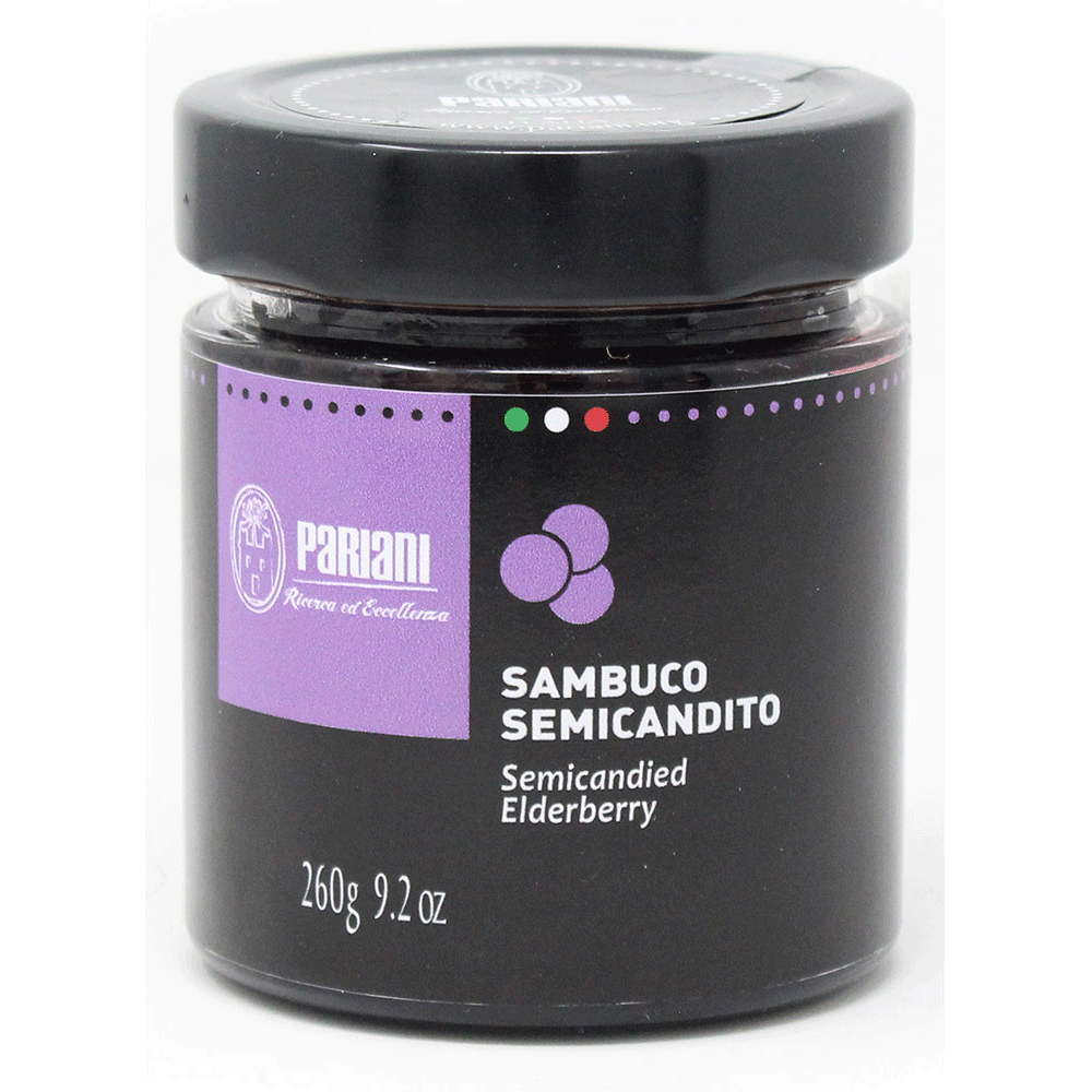 Pariani Semi-Candied Elderberries in Syrup