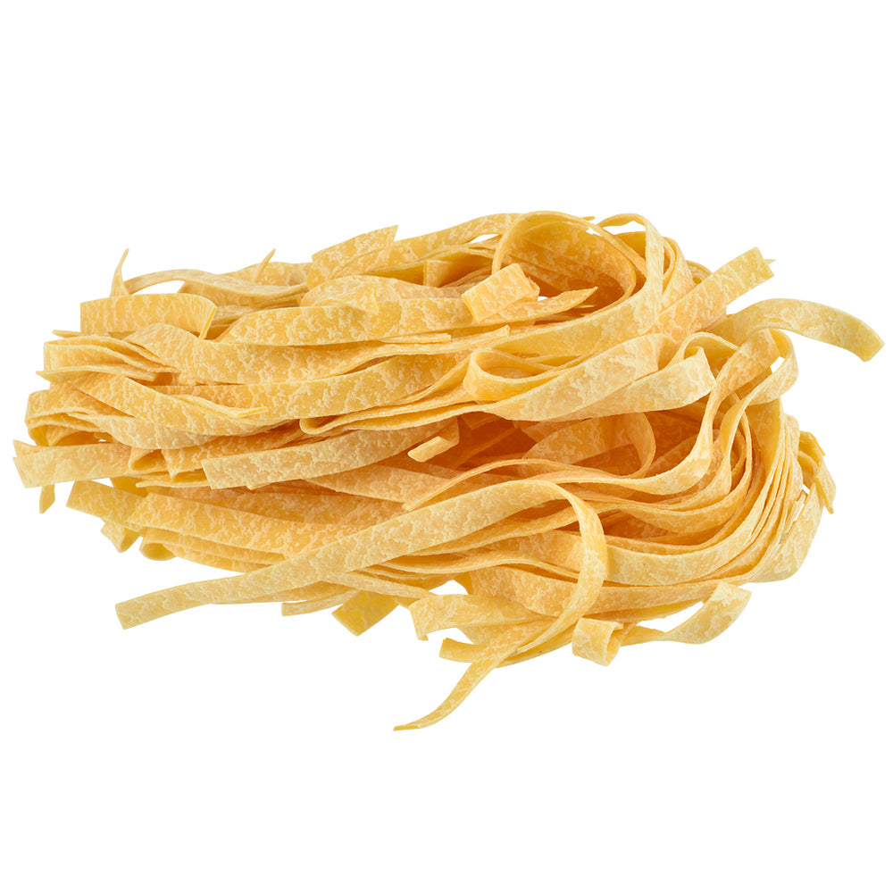 Uncooked egg tagliatelle pasta