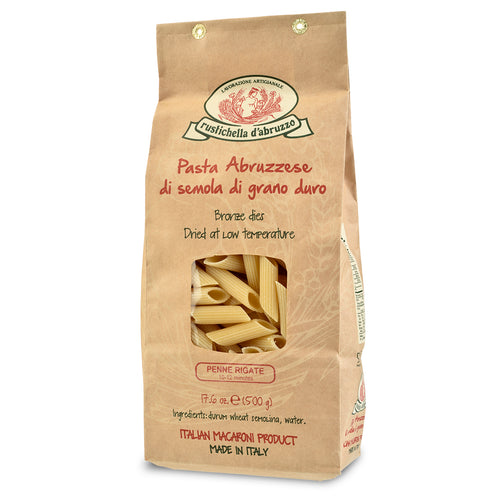 Penne Rigate package with brand logo on a white background