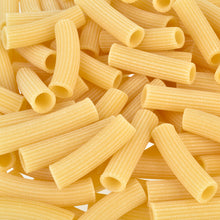 Close up of dried Rigatoncini Pasta from Rustichella d'Abruzzo