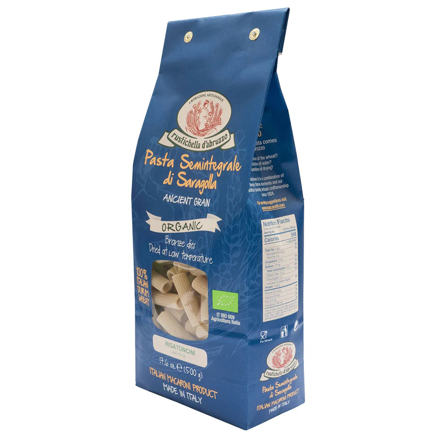 Organic Saragolla Rigatoncini Pasta by Rustichella d'Abruzzo