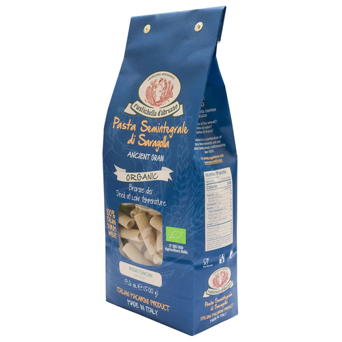 Organic Saragolla Rigatoncini Pasta by Rustichella d'Abruzzo