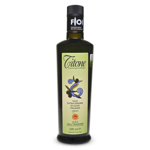 Bottle of Titone DOP extra virgin olive oil
