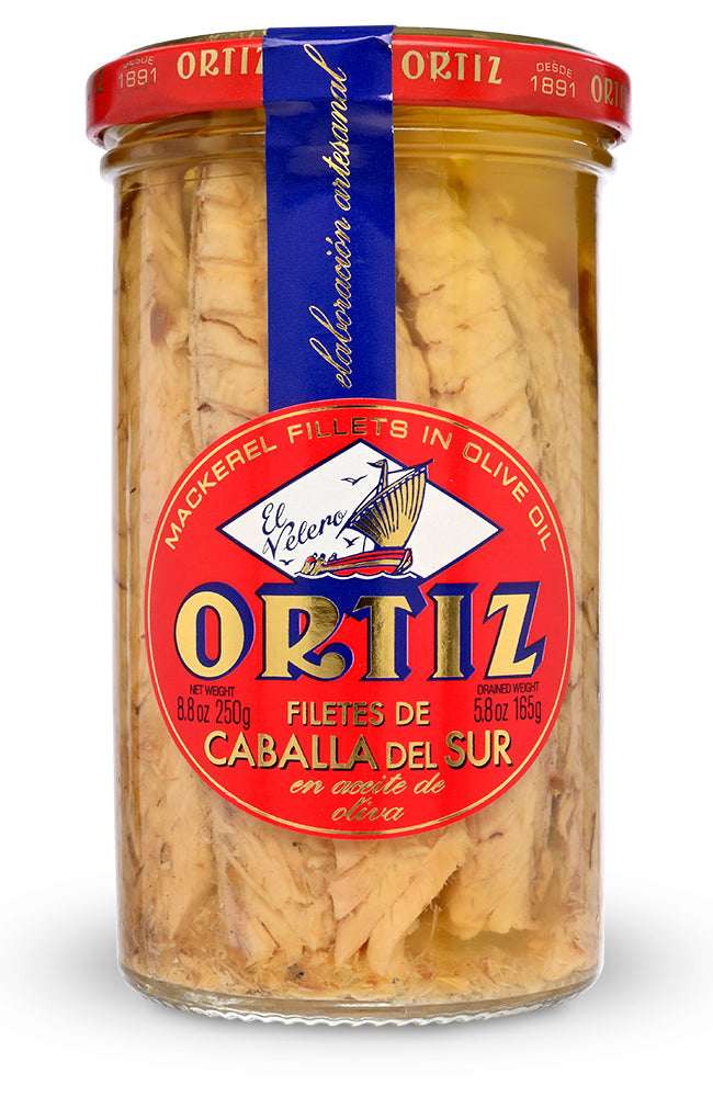 Mackerel Fillets in Olive Oil from Conservas Ortiz