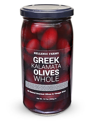 Jar of Greek Kalamata whole olives